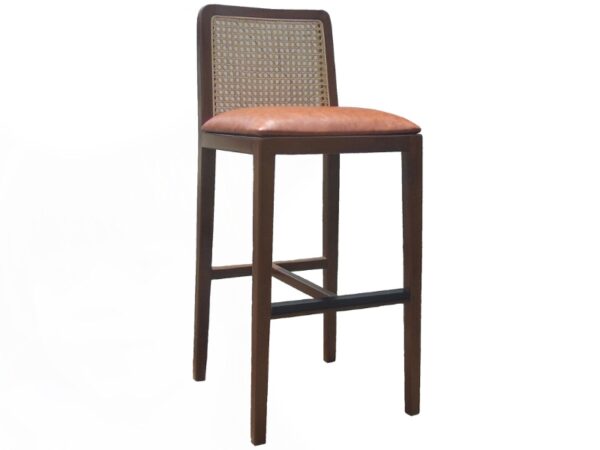 Modern Classic Bar stool, rattan bar stool, sold wood kitchen stool, island stool