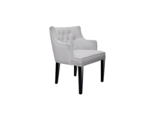 The indoor dining chair embodies an elegant design that exudes both style and sophistication.