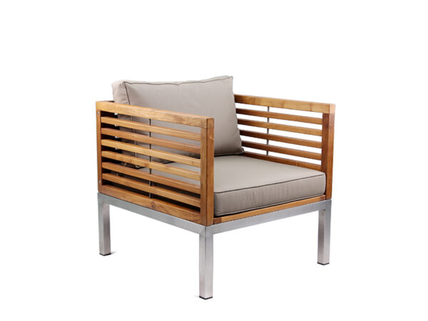 Premium-Teak-Wood-Sofa-1-Seater, Outdoor-Furniture-Malaysia